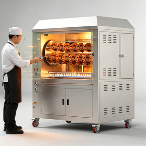Asador de Pollos Comercial a Carbón, Parrilla Rotatoria para Carne, Máquina Asadora de Pollos para <span class=keywords><strong>Restaurante</strong></span> - Product Image 1