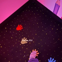 Équipement de salle sensorielle apaisante Snoezelen, tapis en fibre optique 120*120cm, tapis lumineux sensoriel LED pour centre de thérapie de l'autisme