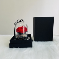 Austin et rose éternels nouveau style 2022 en dôme de verre pour cadeau de saint-valentin