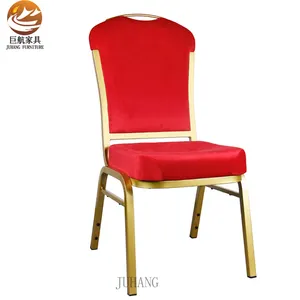 Chaise d'hôtel en velours rouge, mobilier personnalisé, en métal et moderne, utilisation commerciale, nouveau Design, vente en gros