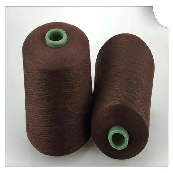 Ucuz geri dönüşümlü boyalı Polyester inceltilmiş iplik Ne20 için koni üzerinde çorap üretimi