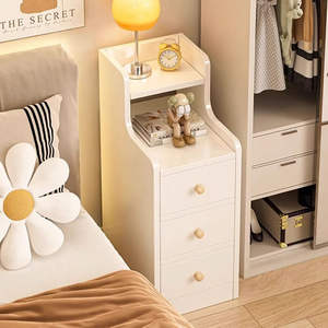 Wholesale Bulk Order Eco-Friendly Durable Cream Style Modern <b>Bedside</b> <b>Cabinet</b> Storage for Bedroom Living Room Hotel Apartment - Product Image 5