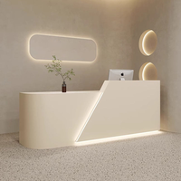 Muebles de Oficina, Escritorio de Recepción, Conjunto de Escritorio de Recepción de Diseño Moderno en Madera para Uso en Hoteles y Escuelas