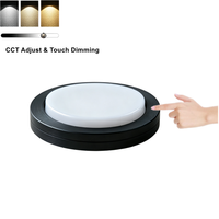 Plafonnier LED encastré 3 CCT, 3 couleurs commutables, ultra-plat, rond, pour armoire, intensité variable, tricolore, pour camping-car