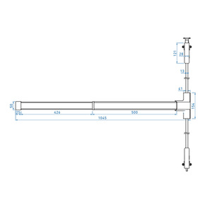 Dispositivo de Salida de Emergencia con Barra Táctil Horizontal DIROCK, Certificado CE, Peso Máximo de Puerta 200 kg, Salida de Emergencia Segura, Duradera y Fácil de Usar - Product Image 5