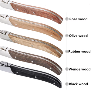 Meilleur ensemble de <span class=keywords><strong>couteaux</strong></span> à steak ensemble de 6 pièces en acier inoxydable couteau à steak <span class=keywords><strong>laguiole</strong></span> en bois d'olivier avec boîte-cadeau en bois - Product Image 5