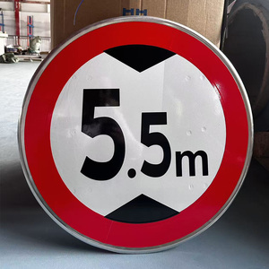 Señal de Tráfico Redonda de 60cm/80cm, Prohibido Estacionar, Aluminio Reflectante, Alta Visibilidad, Personalizable, Seguridad Vial - Product Image 2