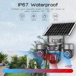 V380 4G SIM IP67 15MP HD 3Lens 3PTZ 10X Zoom R&D Alarm Outdoor 360 Solar CCTV PTZ IP Wifi Wireless <b>Security</b> Cameras Surveillance - Product Image 3
