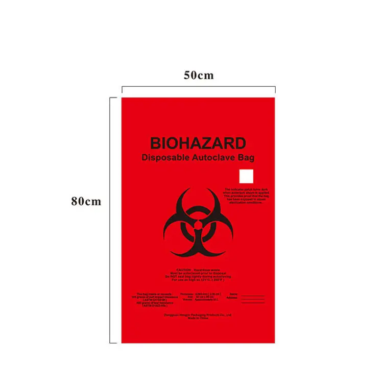 סיטונאי פוליפרופילן biohazard שקית חד פעמי פסולת קלינית biohazard שקיות