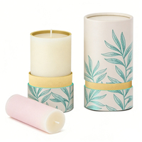 Boîte cylindrique ronde en carton pour emballage de bougies, boîte cadeau en papier de luxe imprimée sur mesure