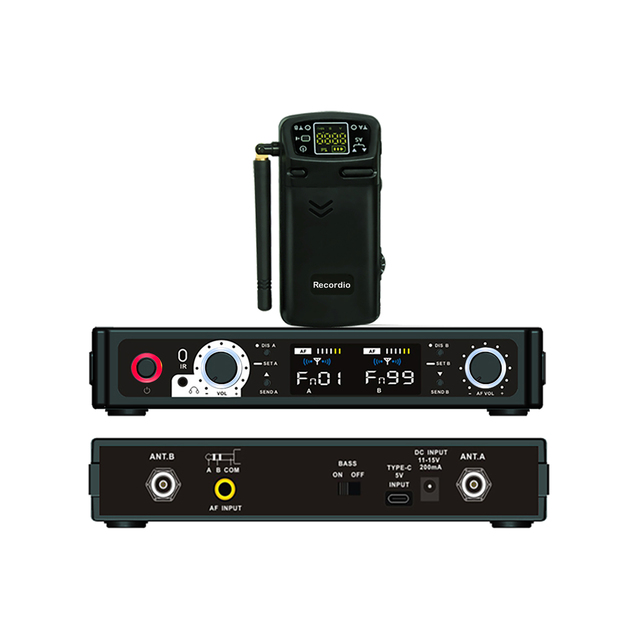 GAW-M802 Professional In-Ear Monitor System 2-Channel Multi-Bodypack Monitor with In-Ear Wireless Monitor for Stage Dedicated