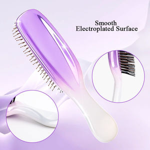 2025 double poils en nylon démêlant <span class=keywords><strong>brosse</strong></span> à <span class=keywords><strong>cheveux</strong></span> pour femmes sec et humide galvanoplastie pagaie démêlant hommes shampooing masseur cuir chevelu - Product Image 2