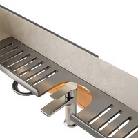Égouttoir autoportant en acier au carbone pour rangement sous robinet de salle de bain