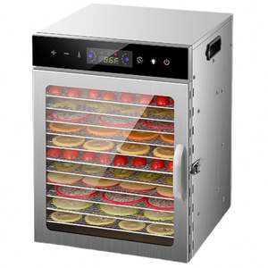 Máquina Deshidratadora de Frutas y Verduras de Acero Inoxidable con Temporizador Digital y 18 Bandejas, Máquina para Secar Frutas y Verduras - Product Image 4