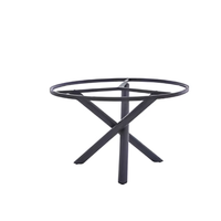 Base de table moderne en métal à 3 pieds, en acier noir, pour plateau en pierre frittée, marbre ou bois, idéale pour cuisine, salle à manger, restaurant