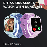 Montre connectée pour enfants DH15S avec double caméra, écran IPS de 1,83'', appel vidéo, WIFI+GPS+LBS, appel SOS, 700mAh, 4G, 2025, IP67, carrée