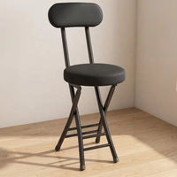 Chaise pliante rembourrée moderne avec structure en fer noir pour la maison, le bureau, le salon, les banquets et les conférences