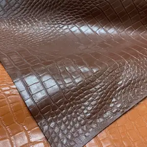 Stock Lot Elastic Embossed Crocodile PVC Synthetic Leather Waterproof for Furniture Decorative Bag Chair <strong>Sofa</strong> <strong>Materials</strong> - Product Image 4