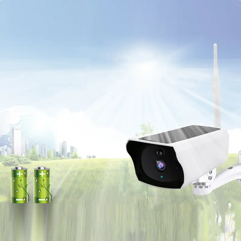 solar cctv camera network wifi 1080P Solar-Powered Security Camera PIR Motion Solar Camera