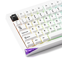 AKKO Mineral 01White VIA OEM Mechanical Keyboard 75% Layout RGB Backlit CNC Aluminum 1000Hz Rapid Disassemble Gaming Keyboard