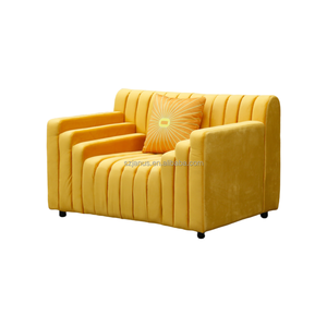 El último diseño de estilo árabe, cómodos juegos de sofás <span class=keywords><strong>modernos</strong></span> para sala de estar, sofá seccional Chesterfield amarillo de gran tamaño de lujo - Product Image 3
