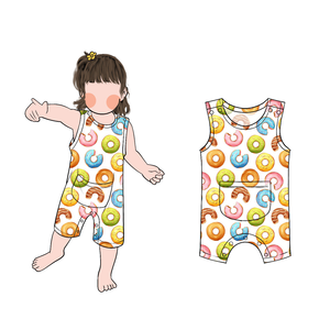 Pabrik Kustom Grosir Logo Kustom Romper Bayi Baru Lahir Bahan Bambu Lembut Bernapas Romper Tanpa Lengan Musim Panas Bayi Dengan Saku - Product Image 1