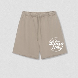 Pantalones Cortos de Algodón Suave de 380G para Hombre, Diseño Relajado en Tonos Tierra, Personalizables - Product Image 3