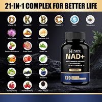 Compléments alimentaires à base de plantes NAD+ en capsules, marque privée ODM/OEM, 60 unités, efficaces pour l'amélioration de la beauté et de la santé des adultes