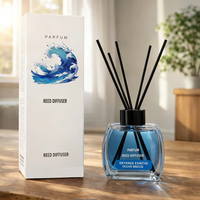 Diffuseurs à bâtonnets de luxe pour la maison, marque privée, 120 ml, écologiques, sans alcool, longue durée, en bouteille de verre
