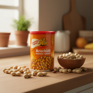 Forlivese 180g X8 Pcs Hard Nutritious Fried Salted Peanuts in a Can Italian Made <b>Nut</b> & <b>Kernel</b> Snacks - Product Image 3