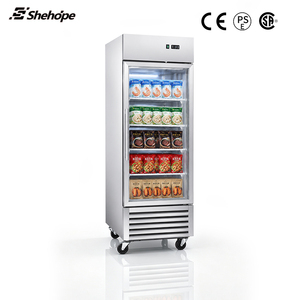 Commercial Single Door Upright Glass Display Reach-In Refrigerator Frozen Food Showcase Automatic Defrost Digital UR-54C-1D Larg - Product Image 4