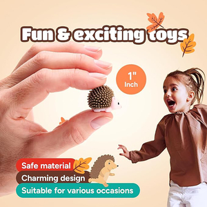 Figurines d'animaux de la vie sauvage personnalisées Dihua Décoration de gâteau Jouets d'animaux en PVC Figurines de jouets de hérisson d'animaux en PVC - Product Image 6