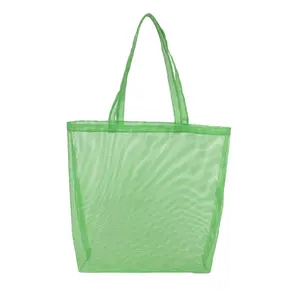 Hot Sale PVC Mesh Tote Bag in Black Color Cosmetic Shopping Net Bag Foldable Shopping Bag