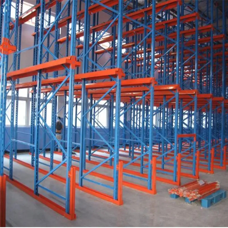 Pallet Racking Magazijn Opslag Zware Stacker Lift Machine Pull Out Laadvermogen Ton Industrieel Opslagsysteem