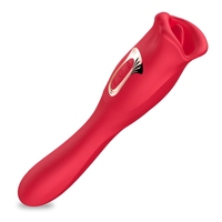 Direktvertrieb Multifunktionaler Zungenvibrator Zungenleck-Gerät G-Punkt Klitoris-Stimulator Massagegerät für Frauen Vibrierendes Spielzeug