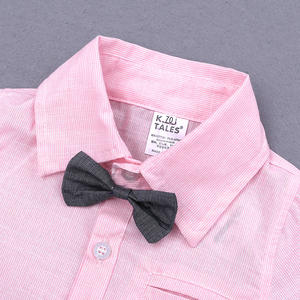 Automne Gentleman costume pour bébé garçons vêtements décontractés ensemble noeud papillon chemise tricoté Shorts avec bretelles à manches longues pour les enfants - Product Image 6