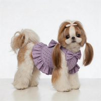 Personalisiertes Logo Luxuriöses Baumwoll-Kratzschutzkleid mit Flügelärmeln für Hunde und Katzen zu Halloween für Frühling und Sommer