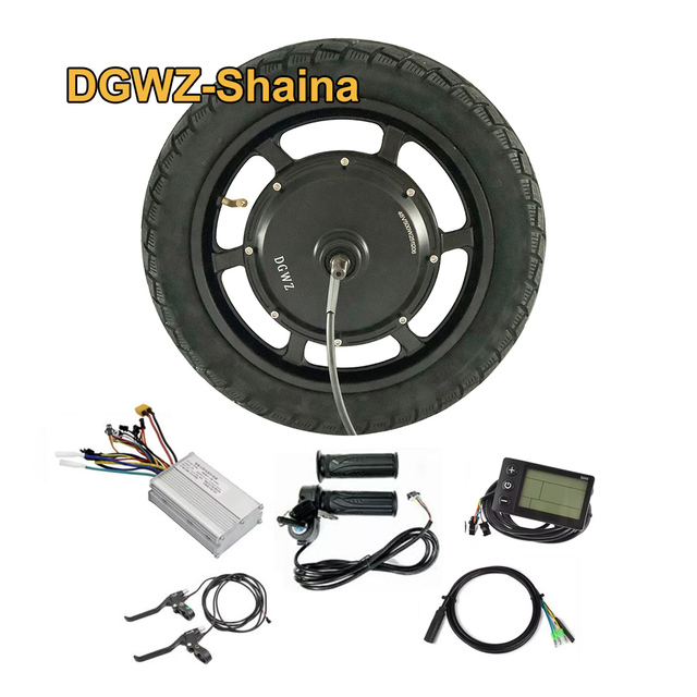 14 Inch 36V 48V 350W 500W Gearless Brushless Hub Motor Electric Bicycle Conversion Kit Electric Scooter Motor Kit