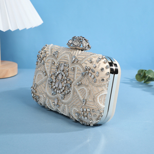 Designer Elegant Banquet <strong>Bag</strong> Pure <strong>White</strong> Diamond Luxury Handbags for Women Fashion Style for Wedding Party <strong>Evening</strong> Dress <strong>Bag</strong> - Product Image 3