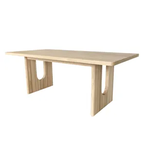 Мебель для столовой, нордический обеденный стол, минималистичный квадратный обеденный стол из массива дерева для 8