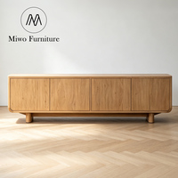 Meuble TV en marbre naturel moderne, meuble de rangement en chêne massif, console multimédia rectangulaire pour salon, meuble TV avec rangement