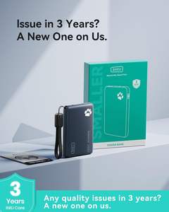 Cargador rápido de 22,5 W Cargador portátil ABS de polímero de litio delgado de 10000mAh con Carga rápida para estudiantes universitarios de viaje y adolescentes-Azul - Product Image 5