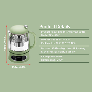 Théière électrique de haute qualité 1,8 L bouilloire en verre automatique pour l'eau bouillante caractéristique «garder au chaud» pour la maison cuisine bureau hôtel utilisation - Product Image 6