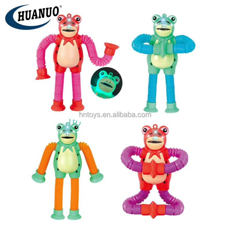 Lot De 4 Jouets Alien Pop Tube à Ventouses – Extensibles, Flexibles, Sensoriels, Anti-stress Pour Enfants (bleu, Rose, Violet, Vert)