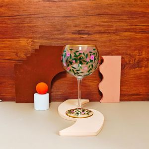 Verres à vin personnalisés OEM/ODM avec bordure dorée, motif floral, gobelet grande capacité, verre en cristal, cadeau créatif, verre à vin rouge - Product Image 4