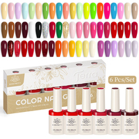 BORN PRETTY TERRA 6 PCS/set Kit de vernis à ongles en gel couleur populaire, sans TPO ni HEMA, emballage fenêtré, pour salon de manucure