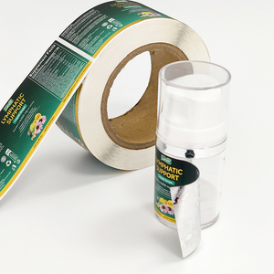 Etiqueta adhesiva personalizada impresa en rollo con relieve de lámina dorada brillante para embalaje de botellas de cosméticos de lujo. - Product Image 6