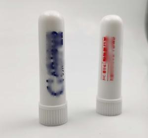 Échantillon gratuit de bâton d'inhalateur nasal en plastique vierge, tube d'inhalateur d'huile essentielle d'aromathérapie avec bouchon en caoutchouc - Product Image 1