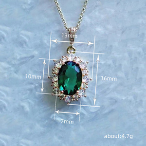 Collar con colgante geométrico minimalista para mujer, cadena con incrustaciones de piedras brillantes elegantes, joyería de moda - Product Image 4
