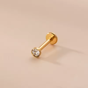 कस्टम G23 टाइटेनियम थ्रेडलेस लेरेट पिररिंग में पुश - Product Image 4